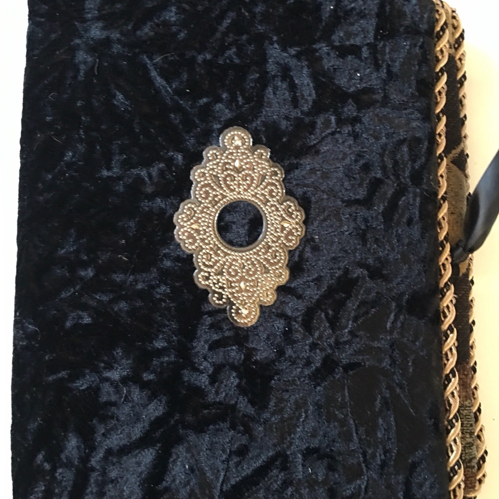 Black & Gold  Velvet Fabric Covered Photo Album
